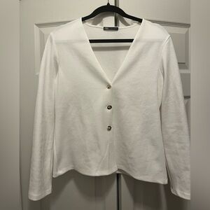 Zara Ivory V-Neck Cardigan